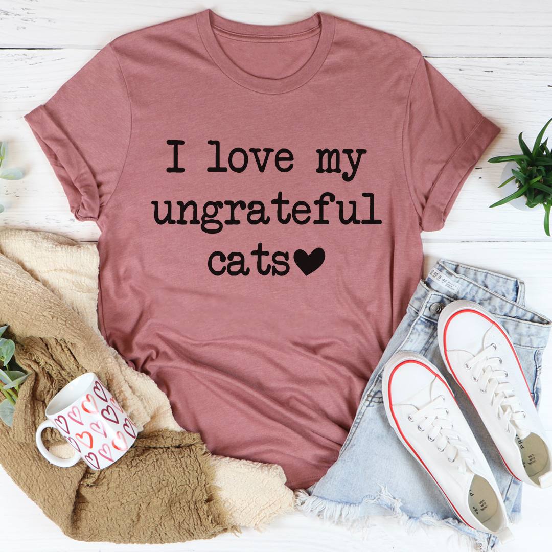 I Love My Ungrateful Cats T-Shirt-3