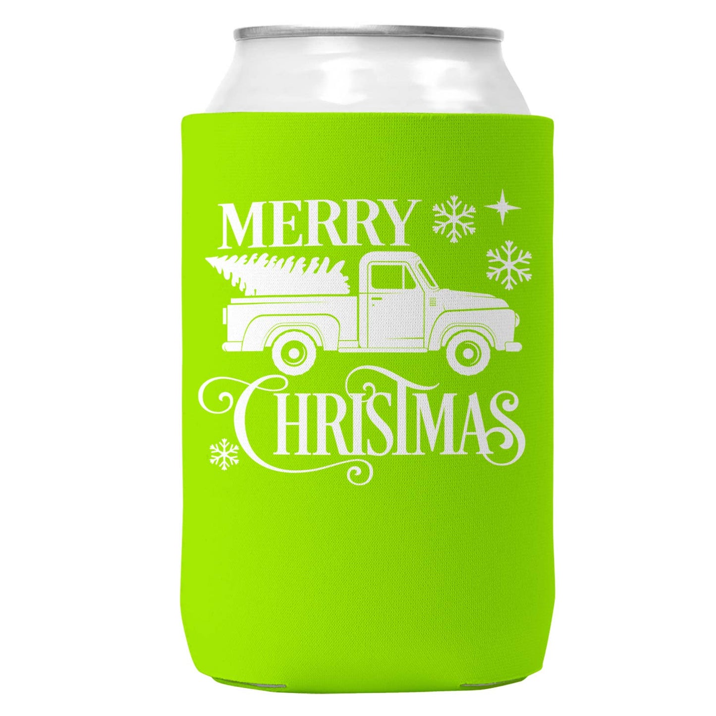Merry Christmas Truck Christmas Can Coozie Cooler 12oz Cans-6
