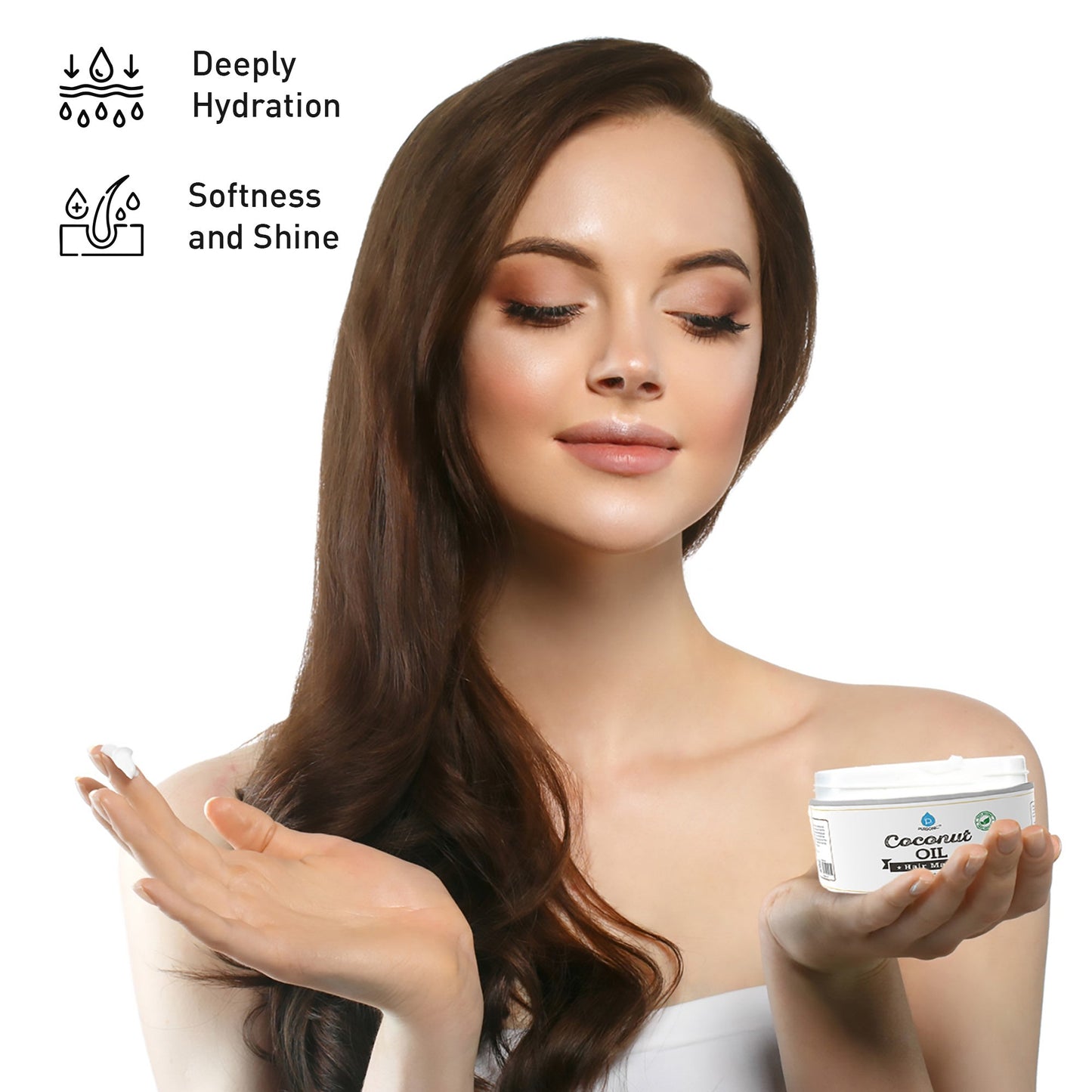 100% Natural Coconut Oil Hair Mask 10 Oz-2