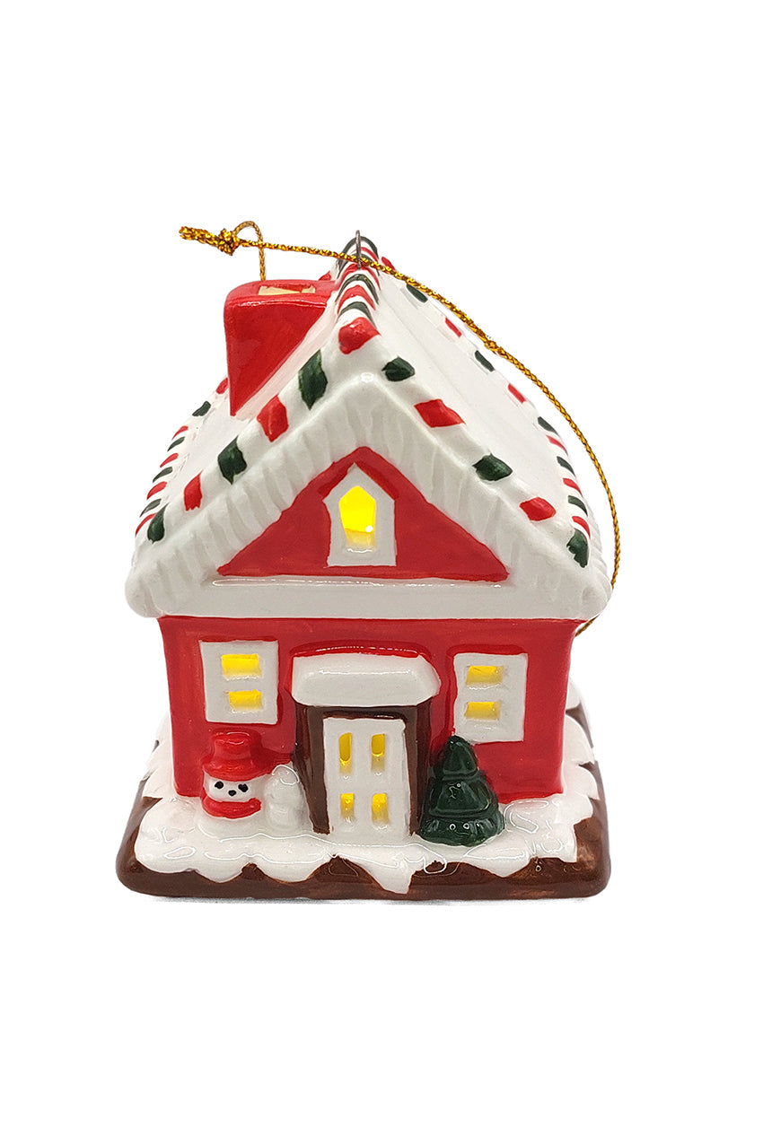 Christmas Ceramic Ornament - Mini Christmas House by Wizardi F07N7-11-1