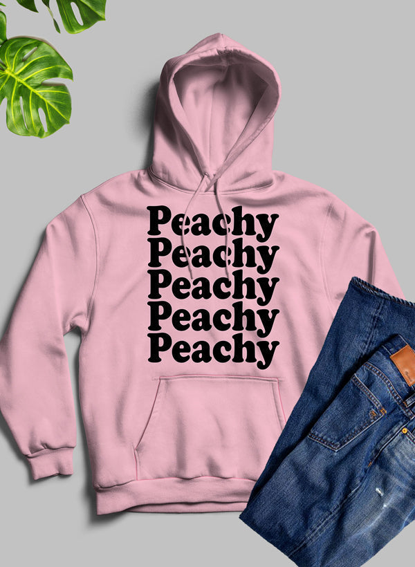 Peachy Hoodie Premium Heavyweight Fleece For Warmth Made In USA With Digital Print Graphics For Art Lovers