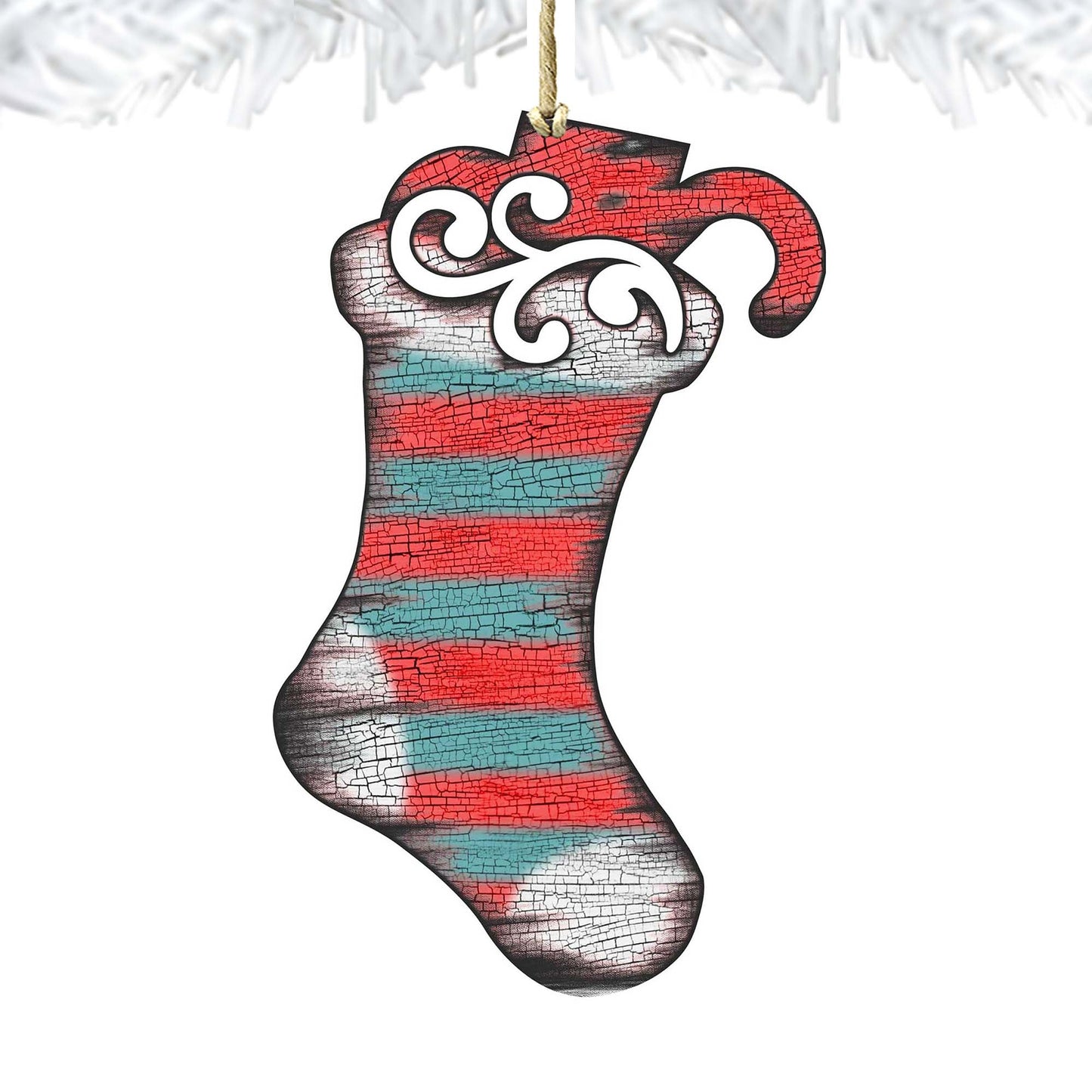 Noel Stocking Wooden Ornaments Christmas by G. DeBrekht - Christmas Decor - 8198802-4