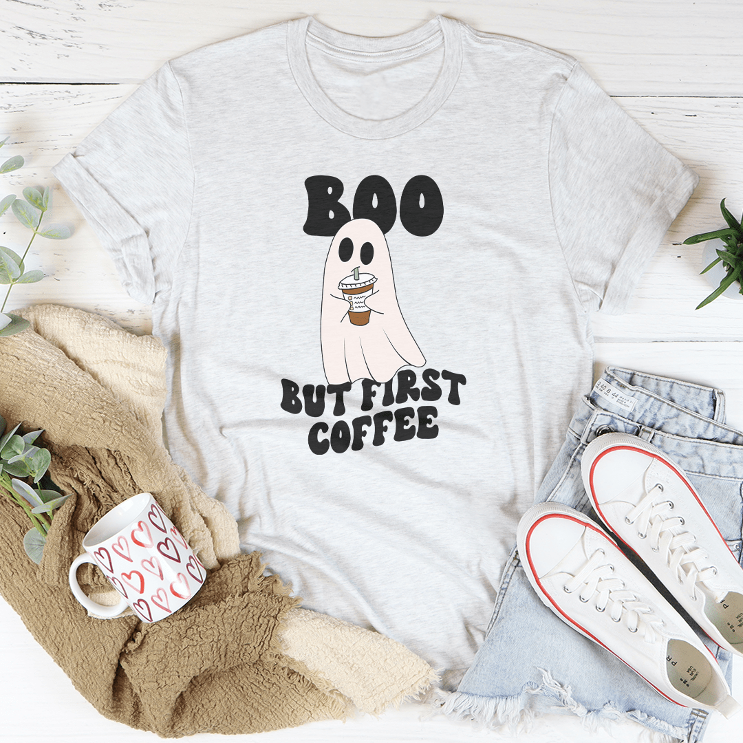 Boo But First Coffee Tee-3