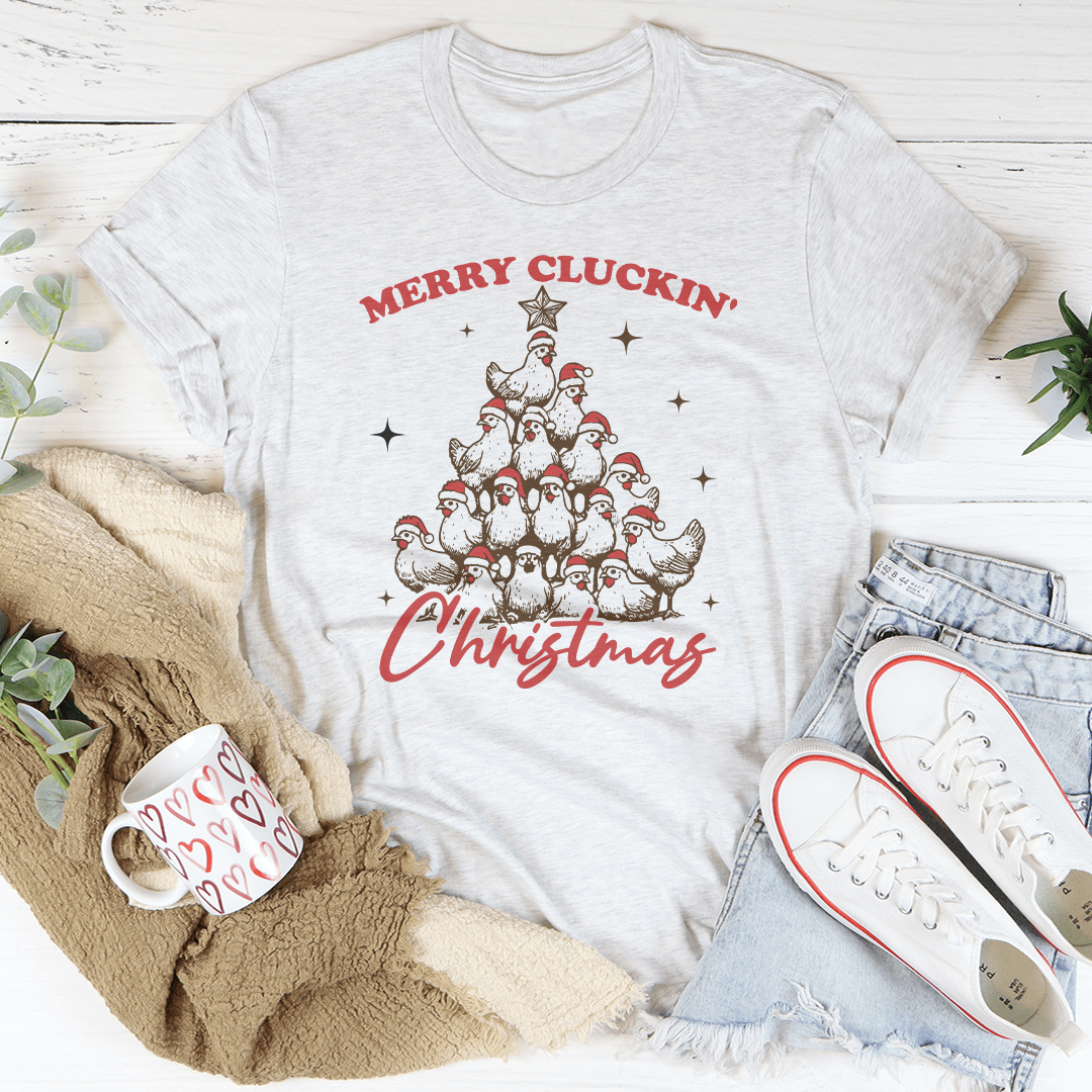 Merry Cluckin Christmas Tee-3