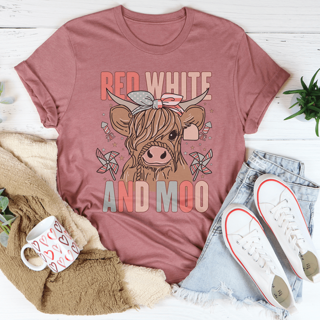 Red White And Moo Tee-3