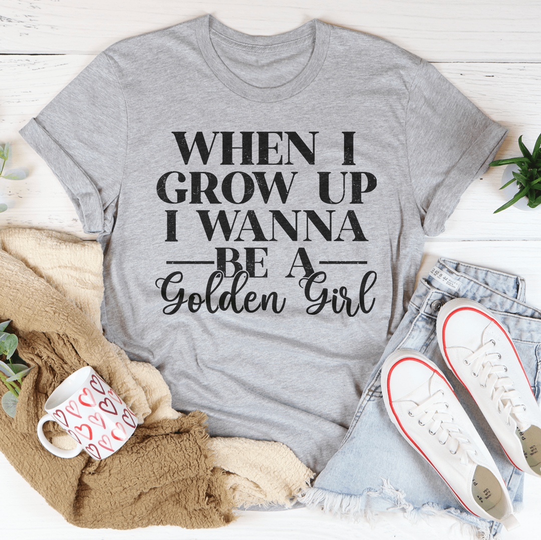 Golden Girl Tee Soft Cotton Comfort Unisex Jersey Shirt For All Ages Premium Everyday Wear