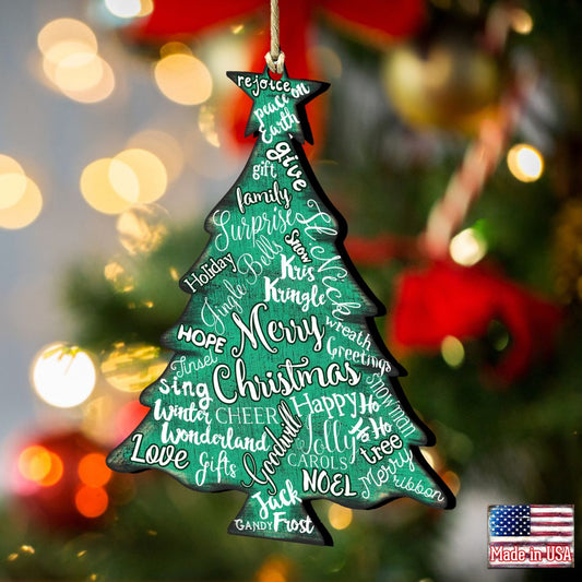 Merry Christmas Tree Ornament by Nature Wonders - Christmas Decor - 81988122-2