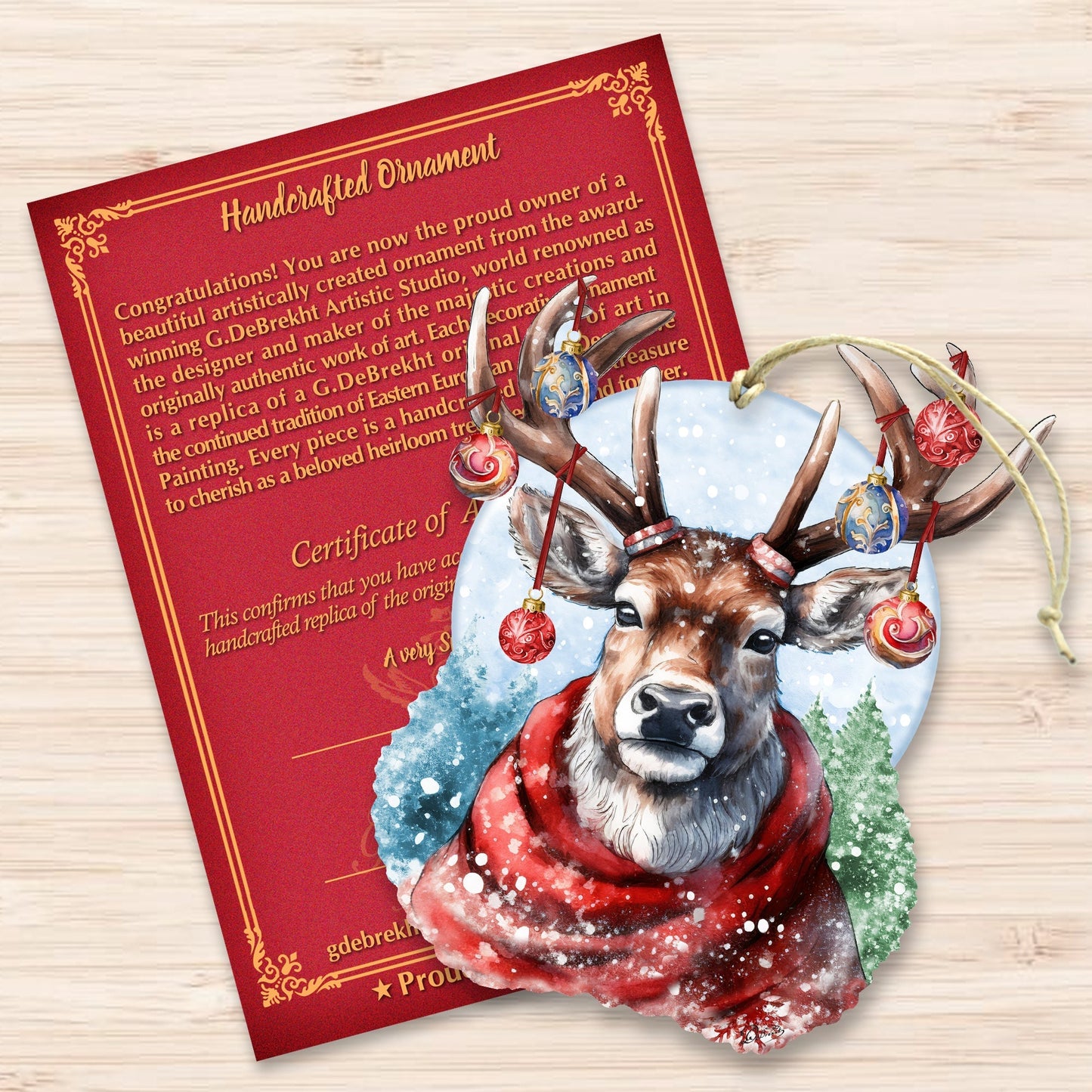 Christmas Mood Wooden Ornaments by G. Debrekht Christmas Decor - 8611034-4