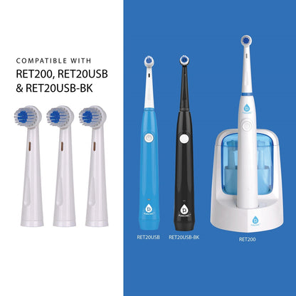 3 Pack Brush Head Replacement for RET20USB & RET20USB-BK AND RET200 MODELS-1