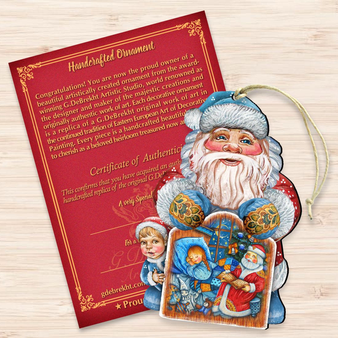 Christmas Night Christmas Wooden Ornaments by G. DeBrekht - Christmas Santa Snowman Decor - 8119173-3