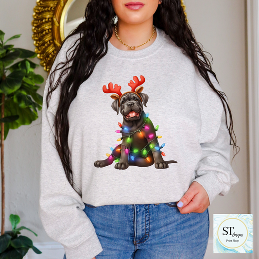 Premium Cane Corso Christmas Shirt For Dog Lovers Lightweight Breathable USA Printed