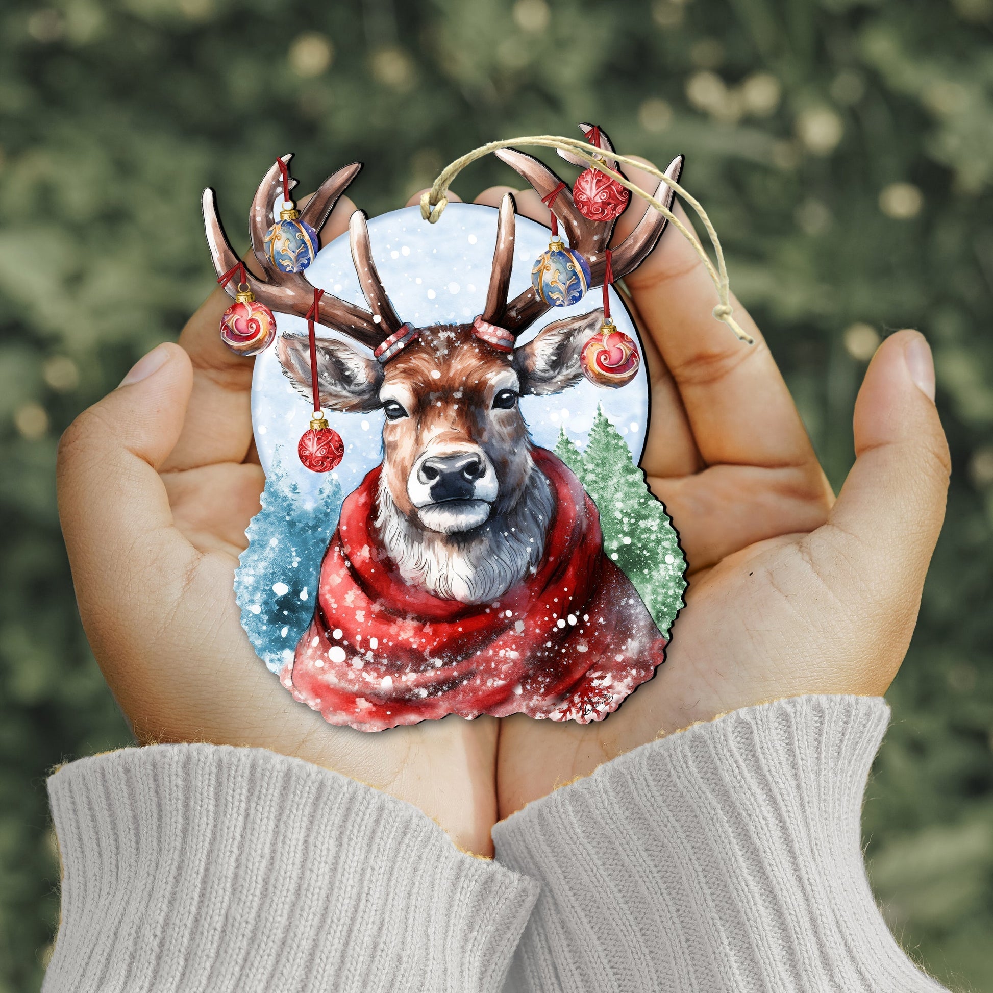 Christmas Mood Wooden Ornaments by G. Debrekht Christmas Decor - 8611034-3