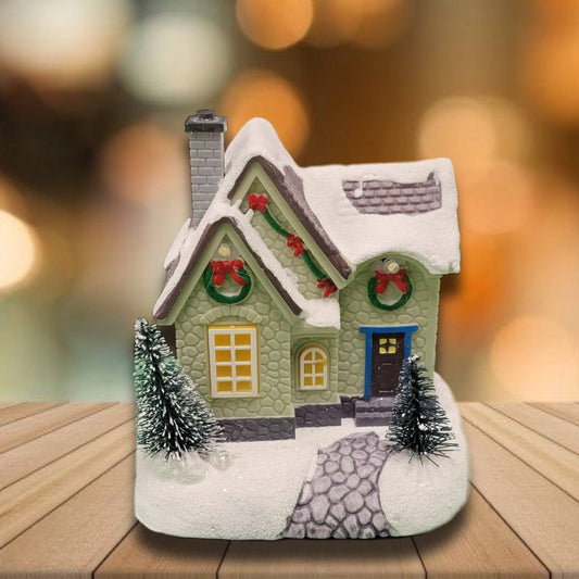 Christmas Village House with LED Lights F07M4-38-W221C-0