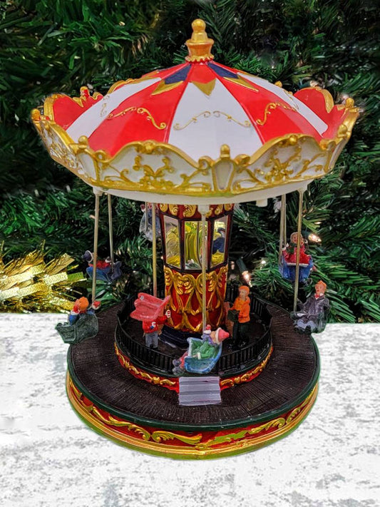 Christmas Carousel Decoration. Christmas Village F07M3-4-FQ22012-0