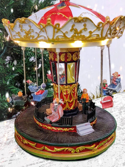 Christmas Carousel Decoration. Christmas Village F07M3-4-FQ22012-1
