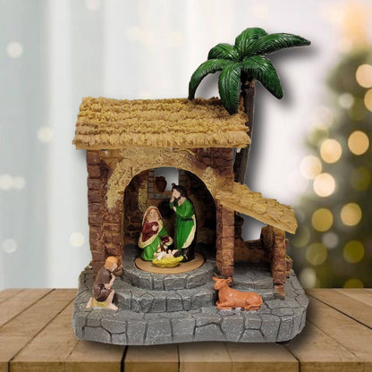 Traditional Nativity Scene Christmas Miniature. Christmas Village F07M4-2-1