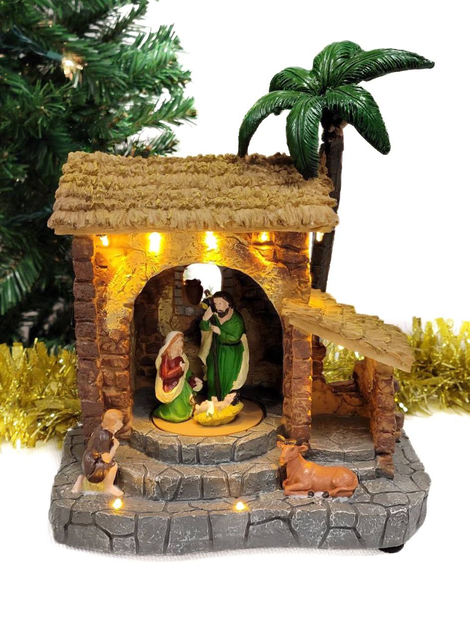 Traditional Nativity Scene Christmas Miniature. Christmas Village F07M4-2-2