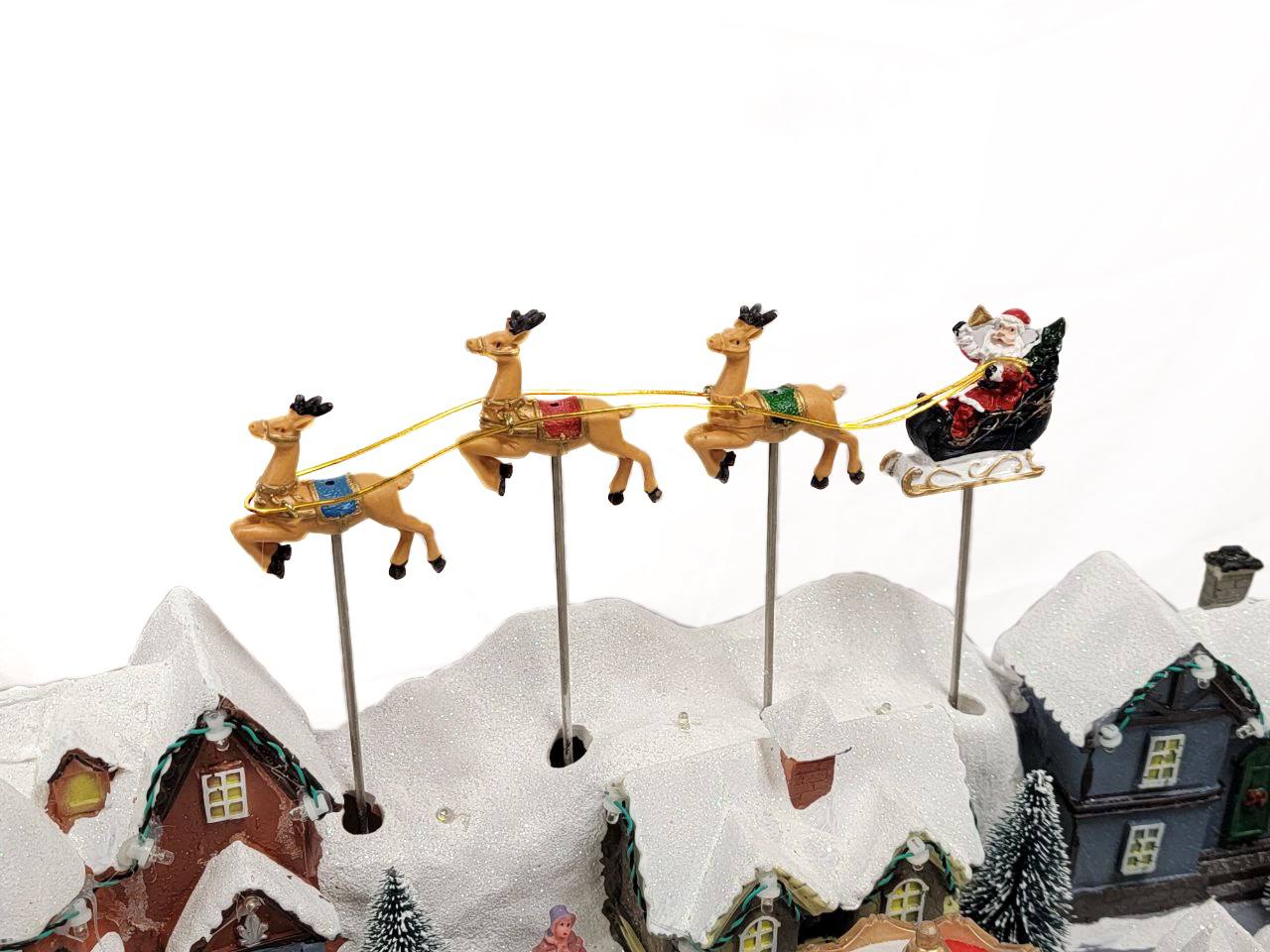 Snow-covered Village Christmas Decoration. Christmas Village F07M4-18-2