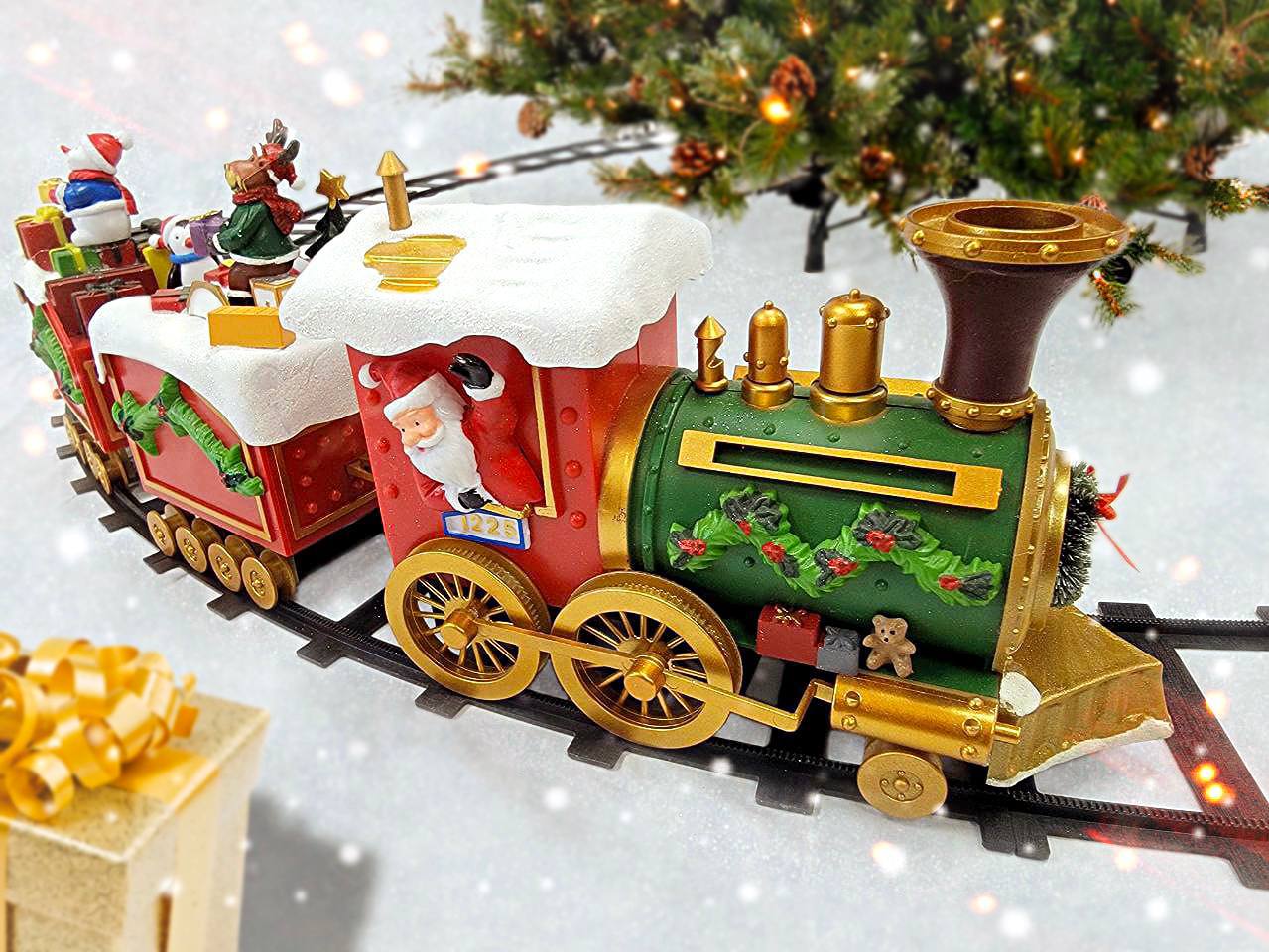 Christmas Train Decoration. Christmas Village F07M4-39-W226-1