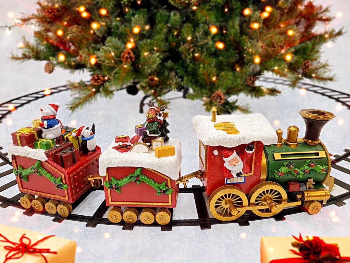 Christmas Train Decoration. Christmas Village F07M4-39-W226-0