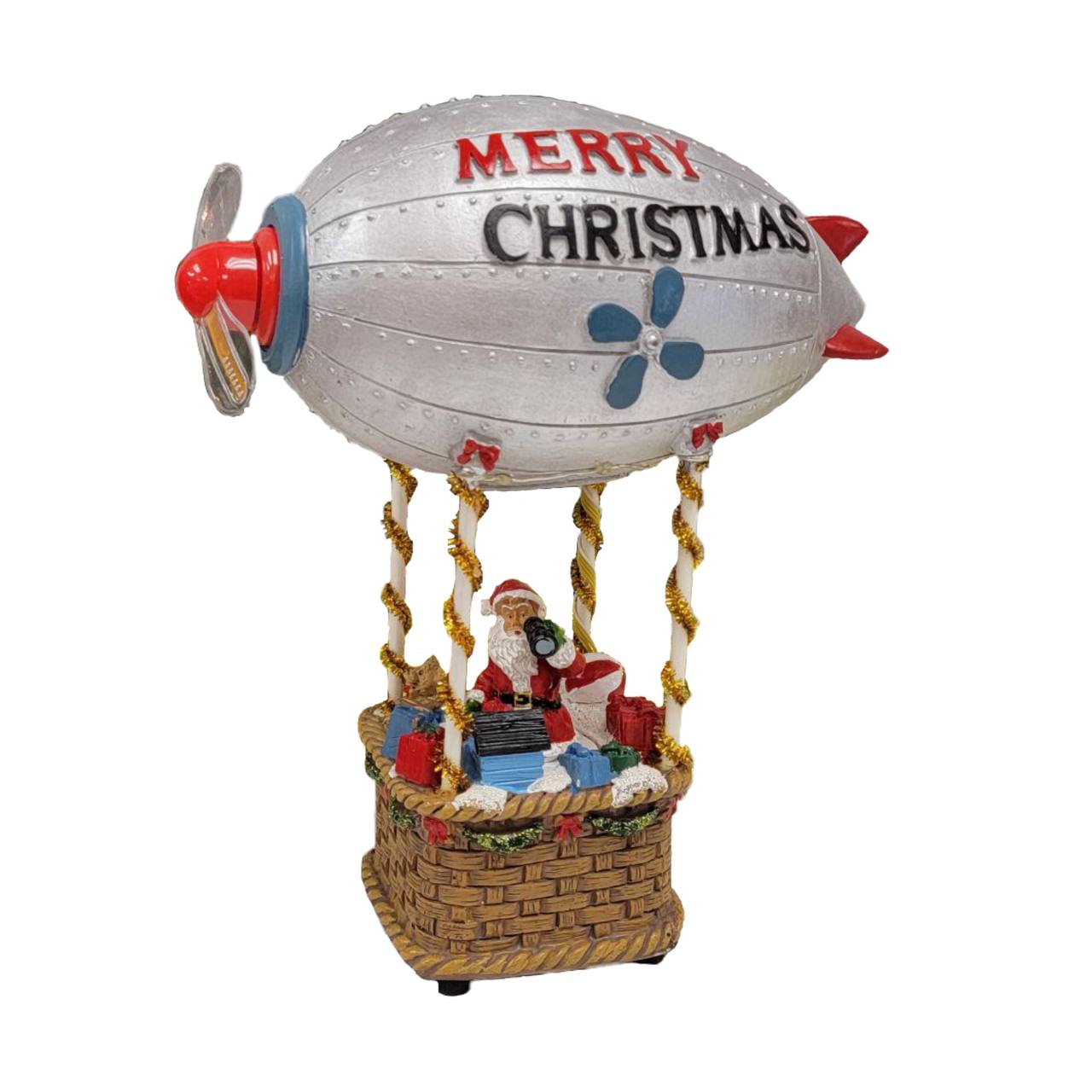 Hot Air Balloon Christmas Miniature. Christmas Village F07M3-25-0