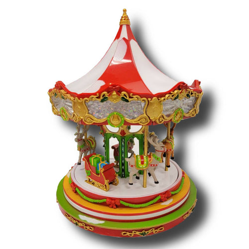 Christmas Carousel Decoration. Christmas Village F07M3-5-FQ24066-0