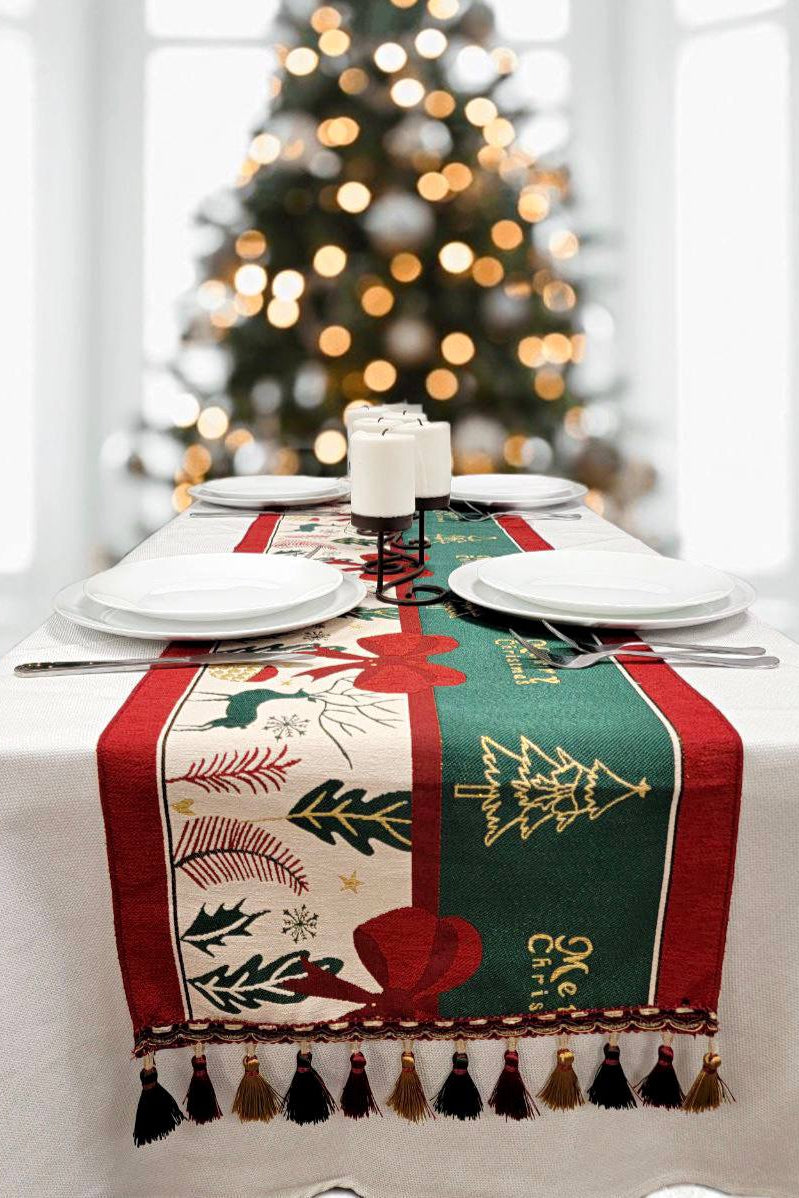 Festive Holiday Tree Christmas Table Runner F07M5-10C-0