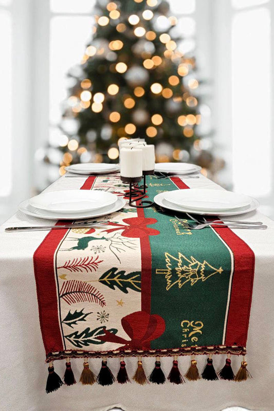 Festive Holiday Tree Christmas Table Runner F07M5-10C-0
