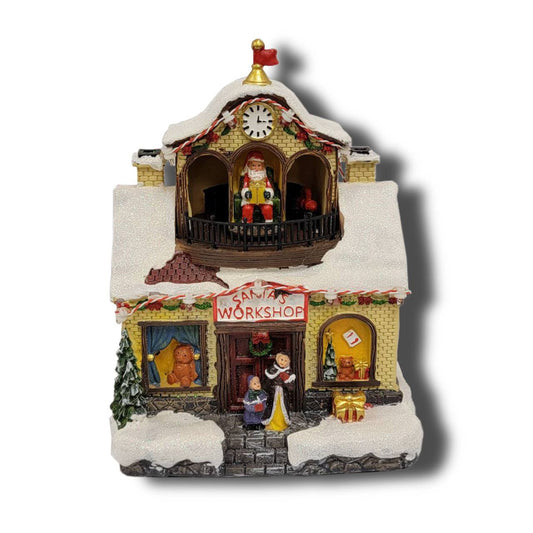 Santa's Workshop Christmas Miniature. Christmas Village F07M3-28B-0