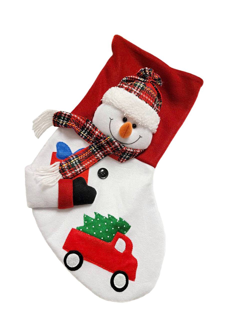 Snowman Christmas Sock F07M5-4 Snowman-0