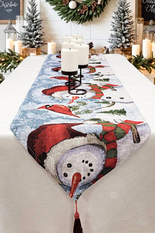 Joyful Snowmen Christmas Table Runner F07M5-8E-0