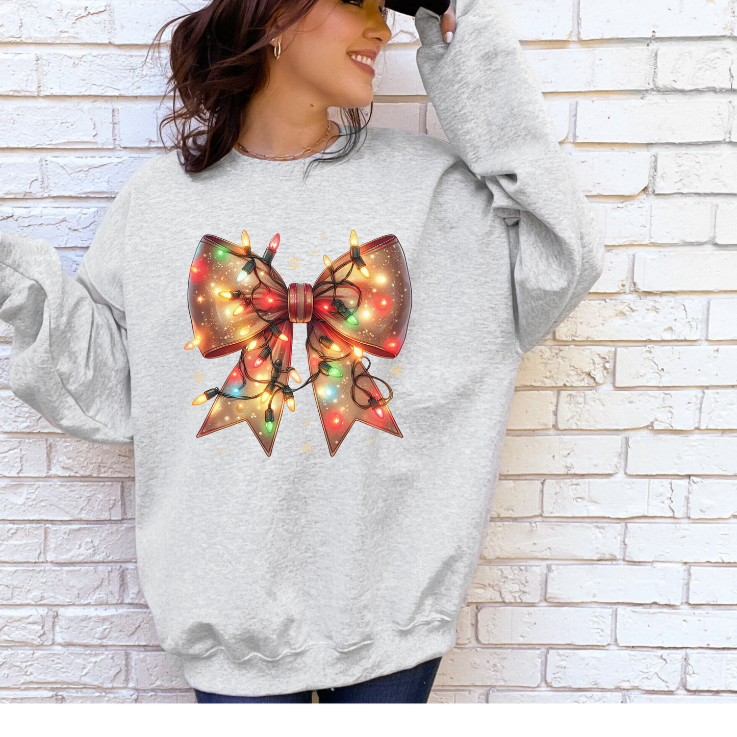 Christian Sweatshirt- Eco Brand- Christmas- Holiday- bow-0