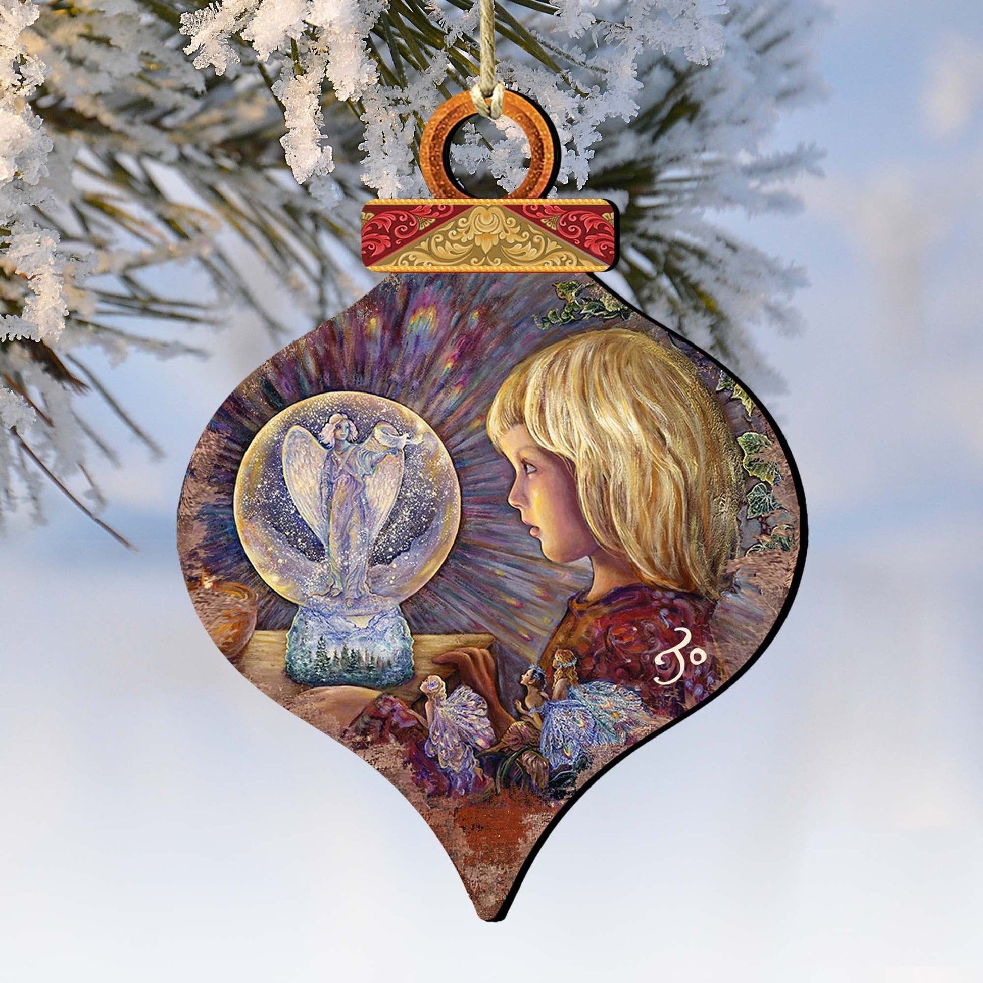 Fairy Wooden Ornaments by Josephine Wall - Christmas Decor - 845619-JW-0
