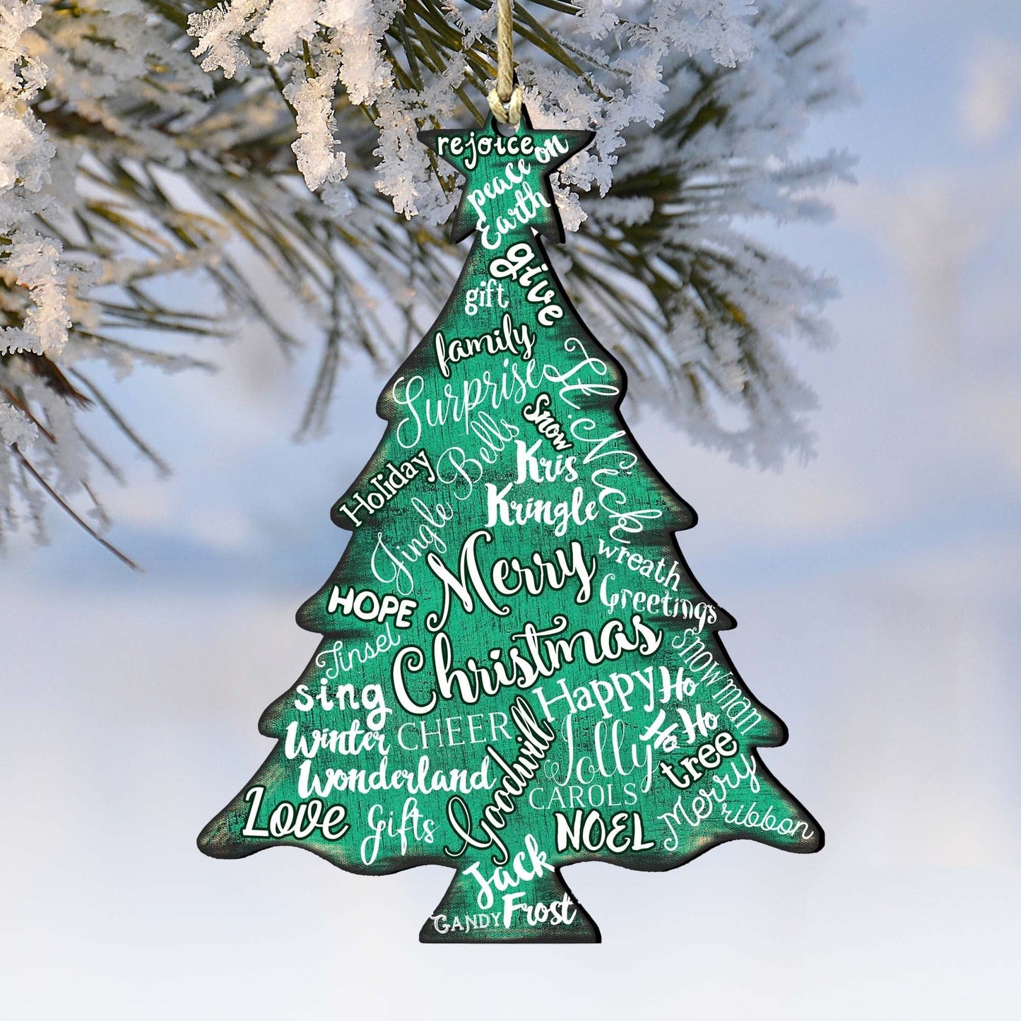 Merry Christmas Tree Ornament by Nature Wonders - Christmas Decor - 81988122-0