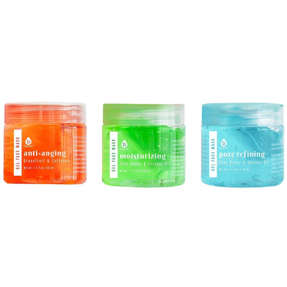 3 Pack Facial Therapy Gel Face Mask With Mask Applicator-2
