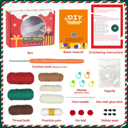 Christmas Amigurumi DIY Crochet Kit Wizardi F07N8-M118-4