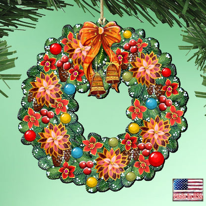 Christmas Wreath Wooden Ornaments by G. DeBrekht - Christmas Decor - 8185307-1