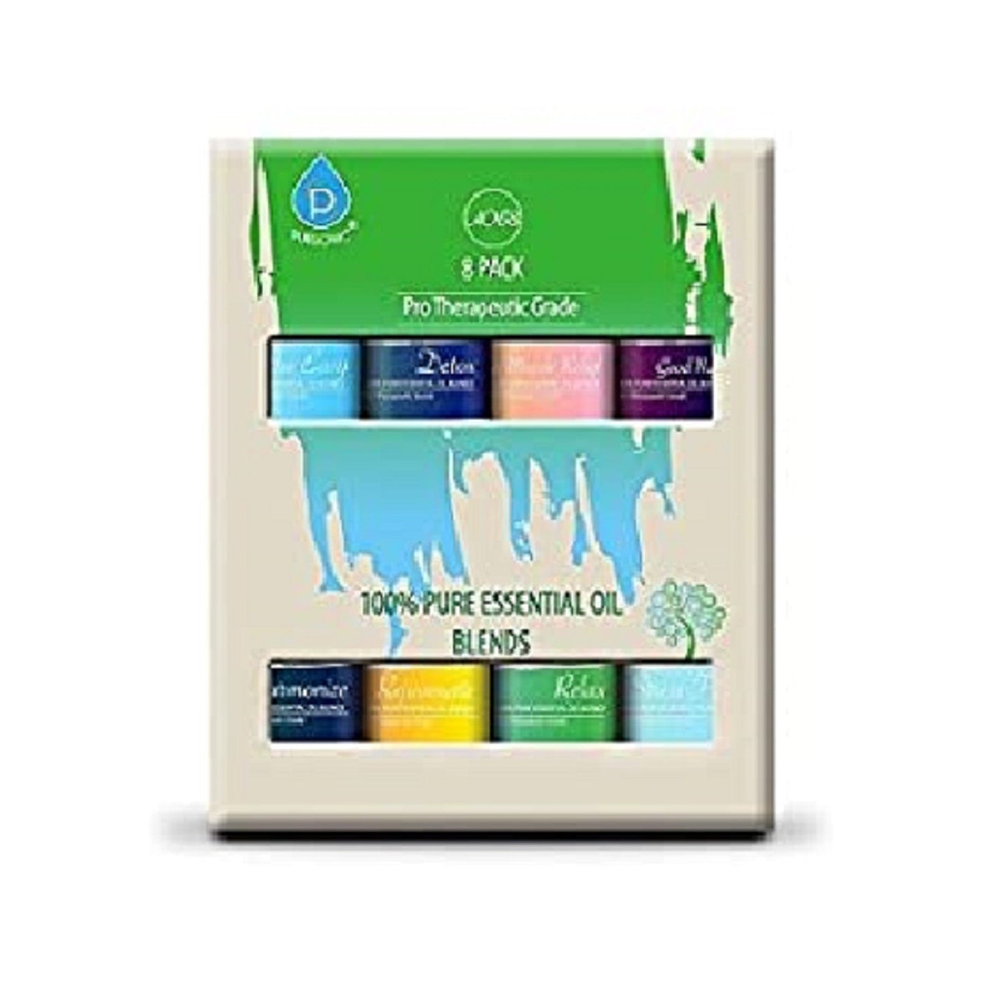 8 Pack of 100% Pure Essential Aromatherapy Oils-0