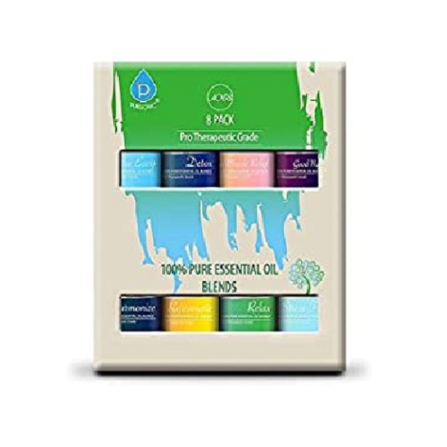 8 Pack of 100% Pure Essential Aromatherapy Oils-0