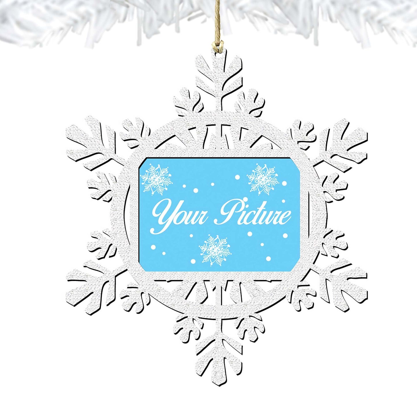 Snowflake Christmas Picture Frame Ornaments - Ornament for Photo by G.DeBrekht - Christmas Decor - 8141151PF-3