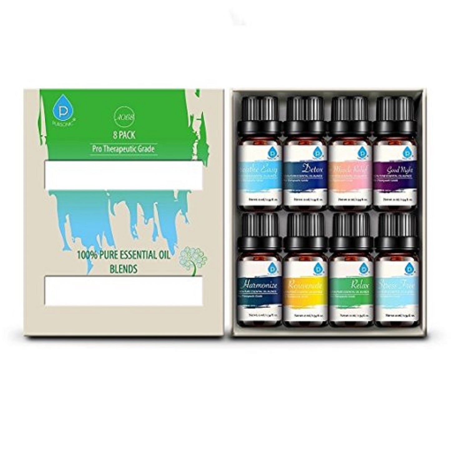 8 Pack of 100% Pure Essential Aromatherapy Oils-1