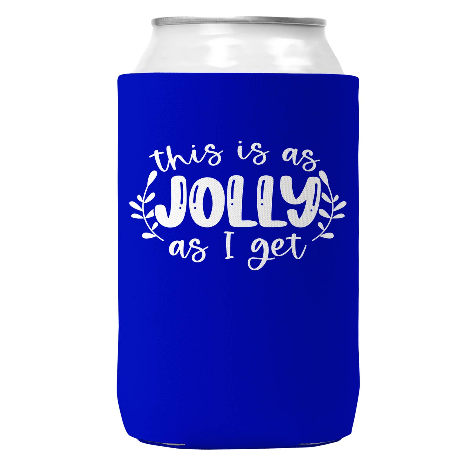 As Jolly As I Get Christmas Can Coozie Cooler 12oz Cans-3