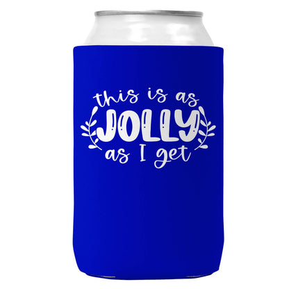 As Jolly As I Get Christmas Can Coozie Cooler 12oz Cans-3