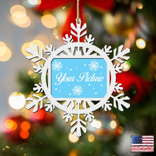 Snowflake Christmas Picture Frame Ornaments - Ornament for Photo by G.DeBrekht - Christmas Decor - 8141151PF-2