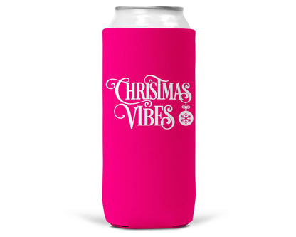Christmas Vibes Christmas SLIM CAN Coozie 12oz Slim Cans-7