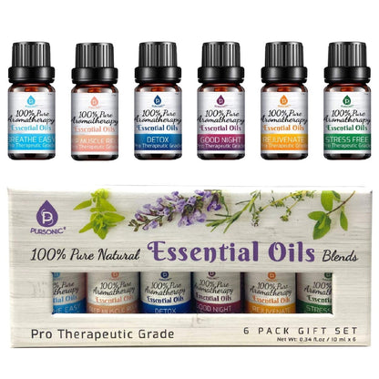 6 Pack of 100% Pure Essential Aromatherapy Oils Blends-0