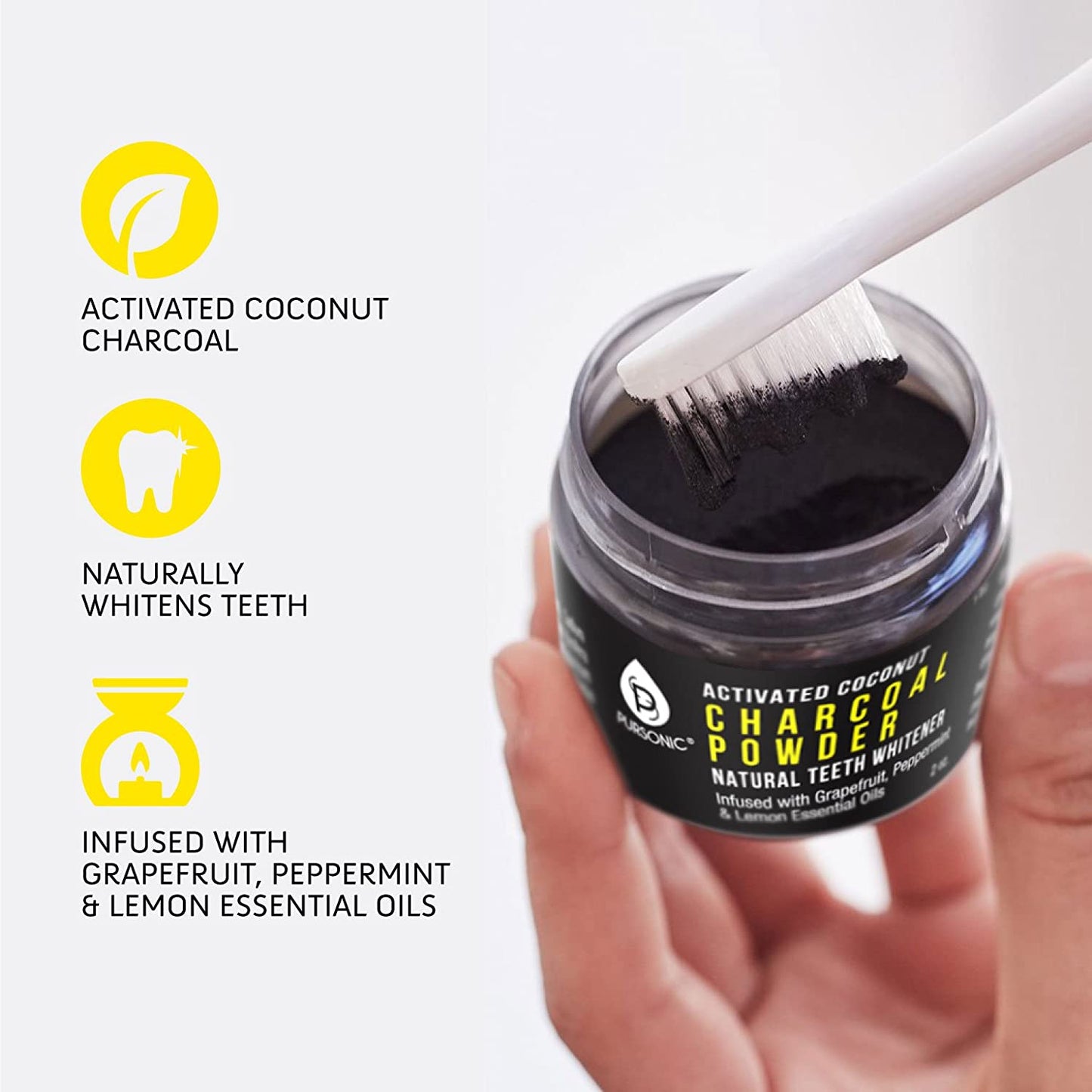 Activated Coconut Charcoal Powder Natural Teeth Whitener-3