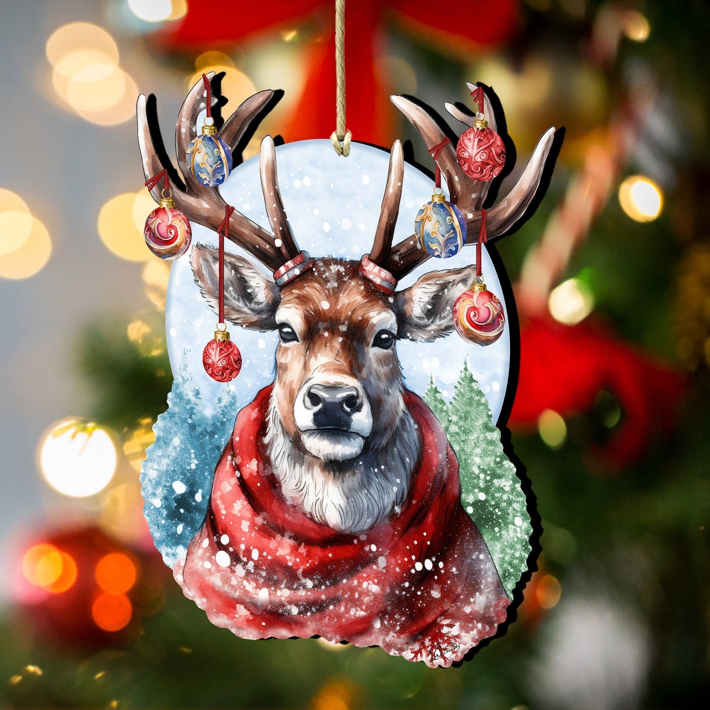 Christmas Mood Wooden Ornaments by G. Debrekht Christmas Decor - 8611034-2