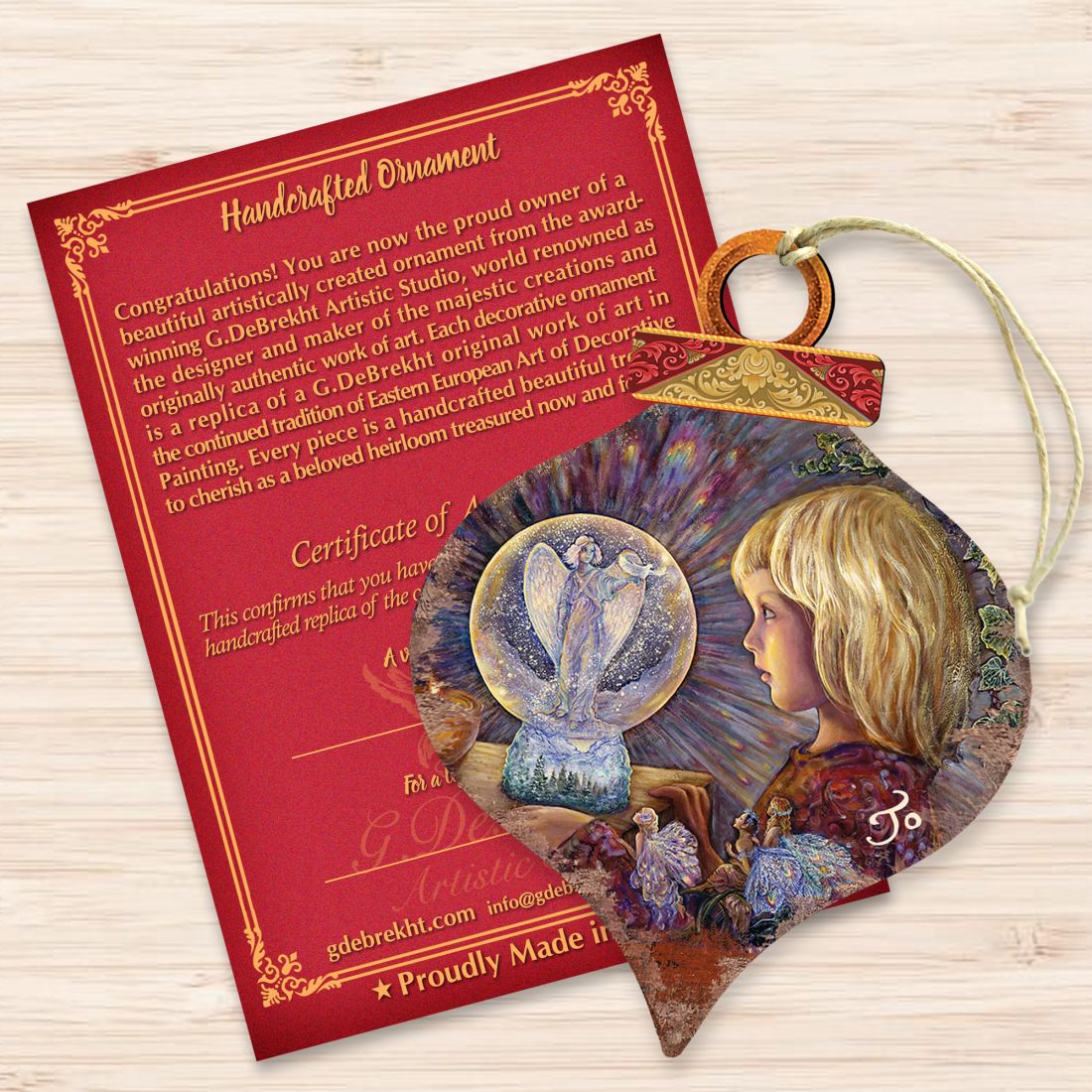 Fairy Wooden Ornaments by Josephine Wall - Christmas Decor - 845619-JW-3