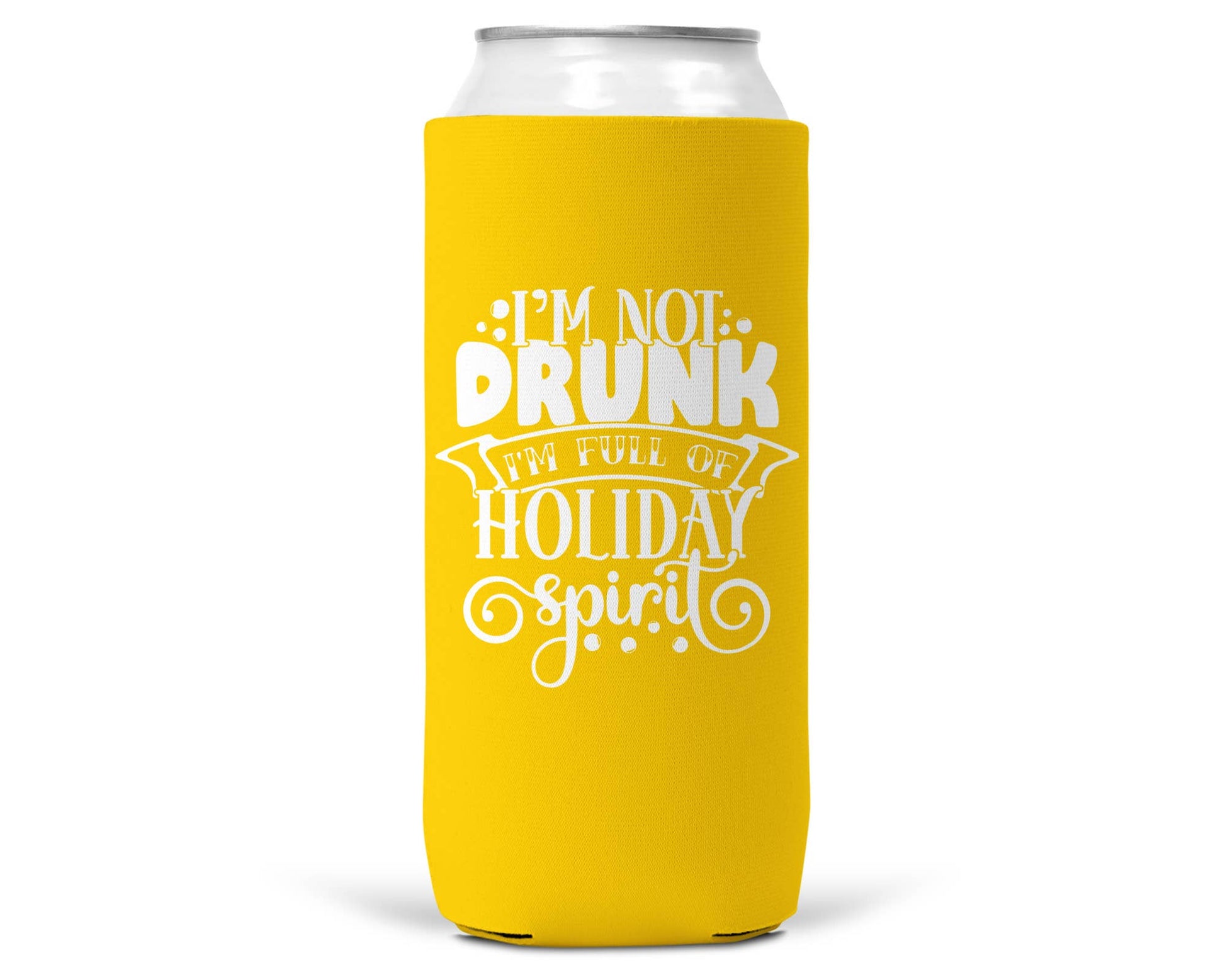 I'm Not Drunk Christmas SLIM CAN Coozie 12oz Slim Can-4